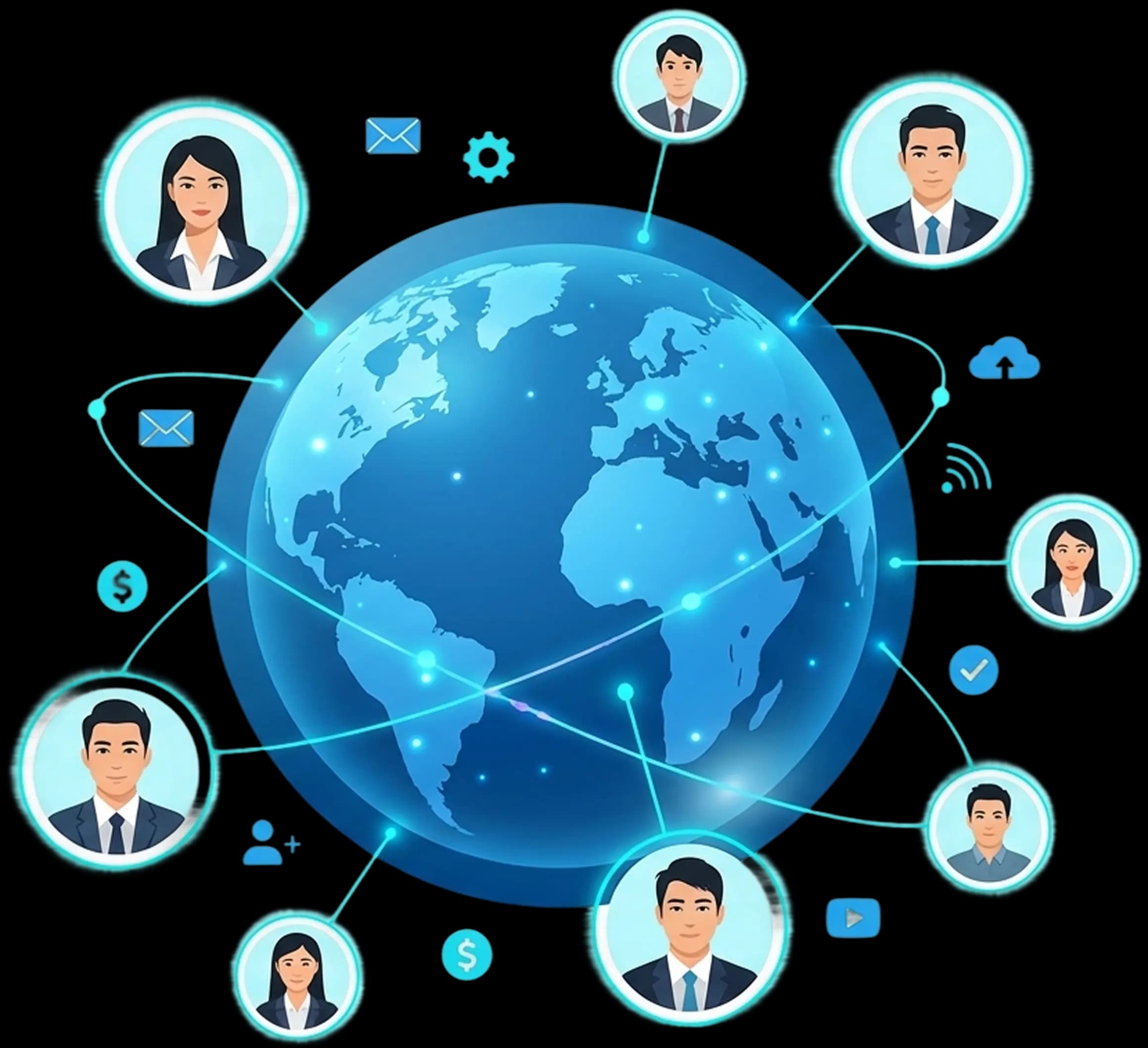 CareerUPのグローバル人材ネットワークを表すイメージ